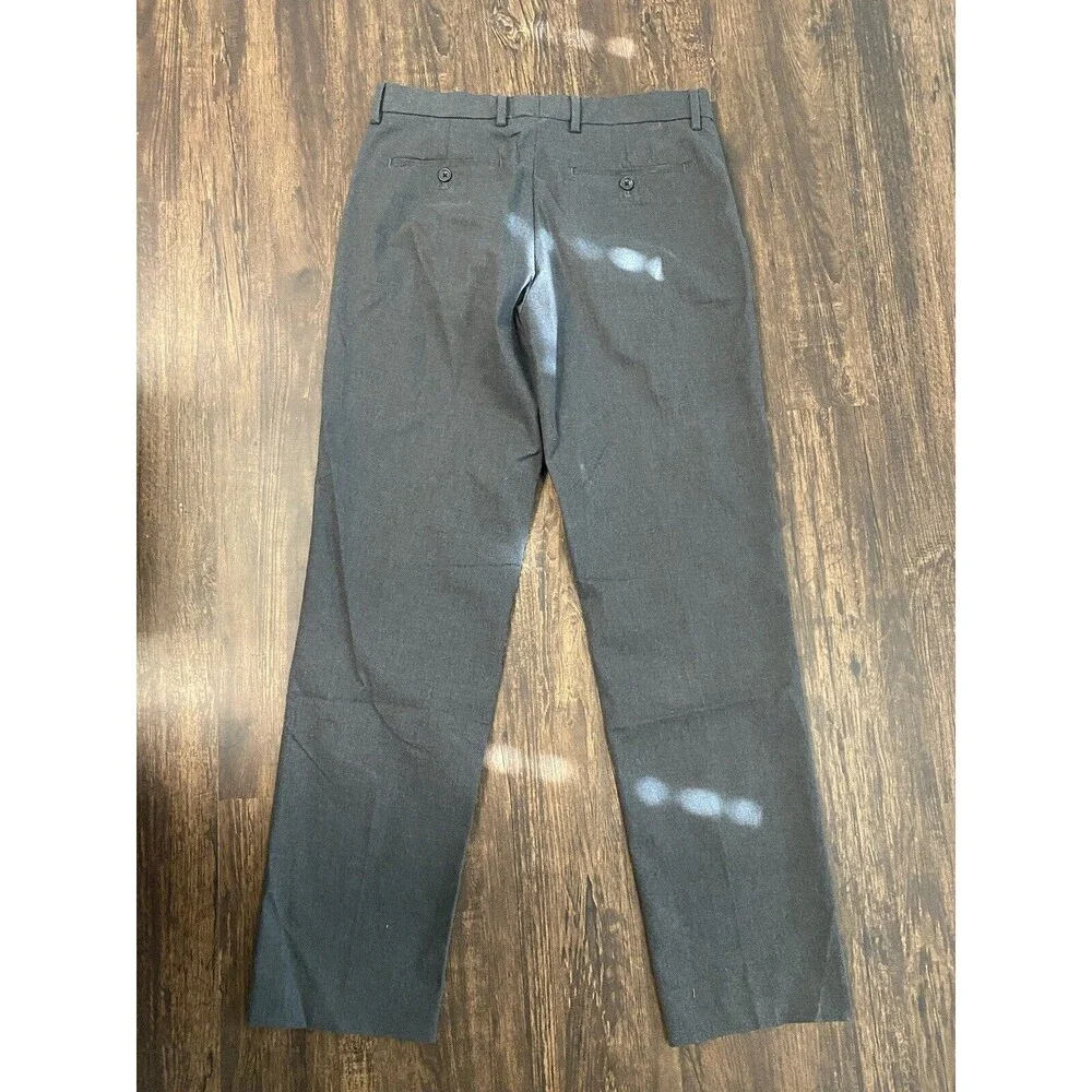 Banana Republic Mens Standard Fit Dress Pants Slim Fit 33x31 Gray Patterned act